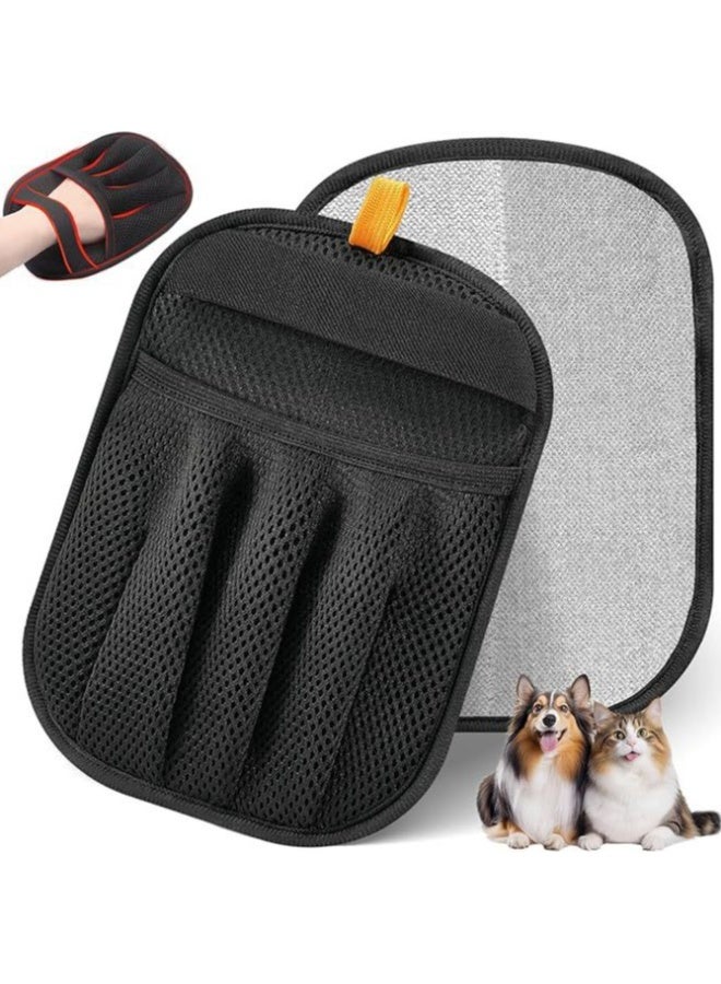 مجموعة قفازات تنظيف وإزالة الشعر الشاملة للحيوانات الأليفة - Image 1